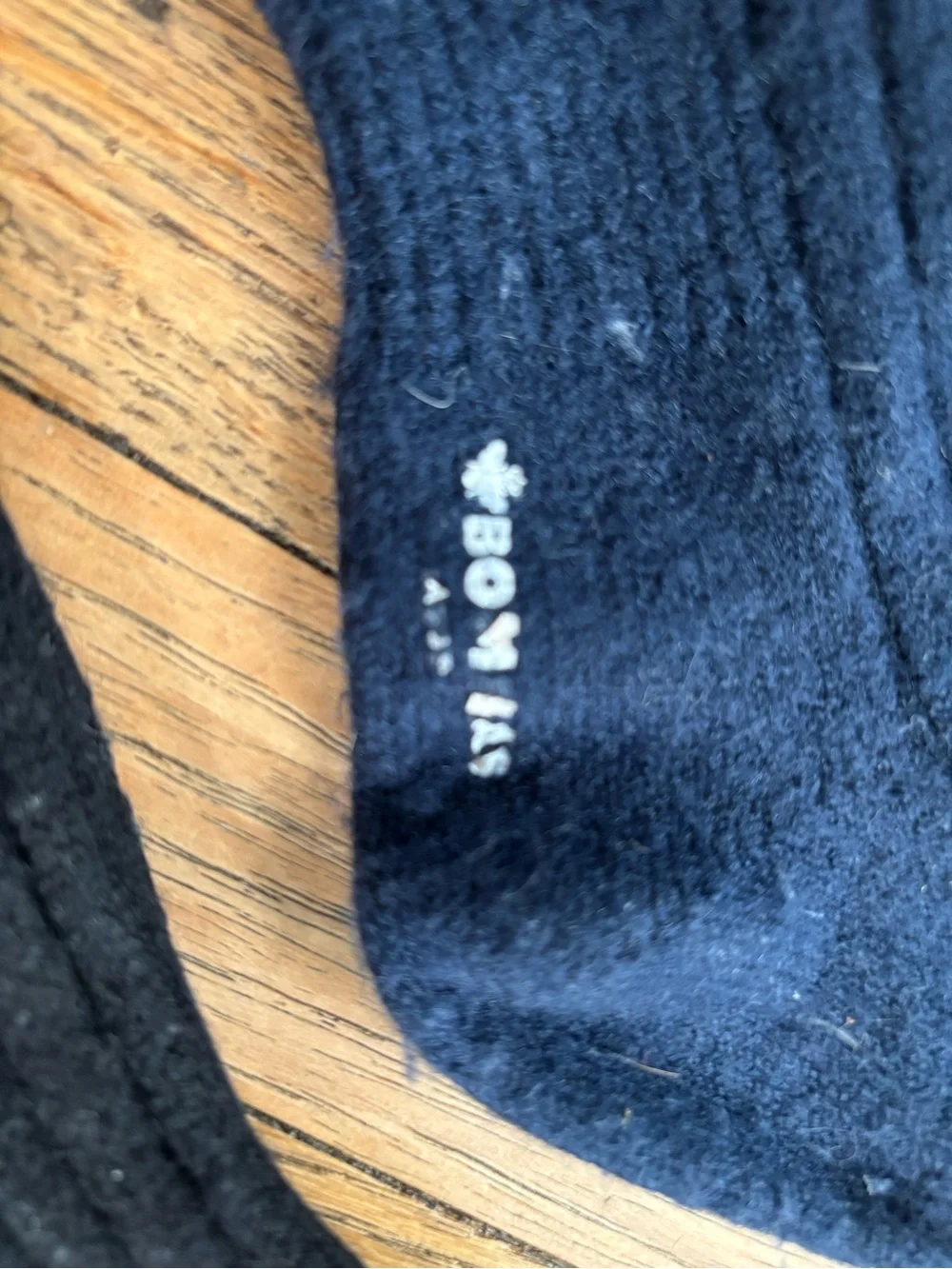Bombas Black & Navy Ribbed Crew Socks - Pack of 2